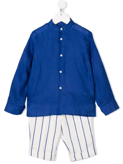 Colorichiari Babies' Shirt And Shorts Suit In 蓝色