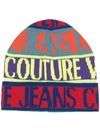 VERSACE JEANS COUTURE LOGO-PRINT BEANIE