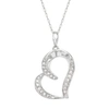 HETAL DIAMONDS 0.12CTTW DIAMOND HEART NECKLACE IN STERLING SILVER