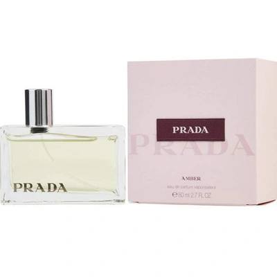 Prada Ladies Amber Edp Spray 2.7 oz Fragrances 8435137701759 In Orange,pink