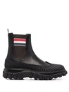 THOM BROWNE RWB STRIPE ANKLE BOOTS