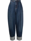ALEXANDER MCQUEEN HIGH-RISE TAPERED JEANS
