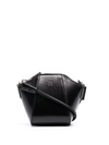 GIVENCHY DEBOSSED-LOGO PANELLED LEATHER SHOULDER BAG