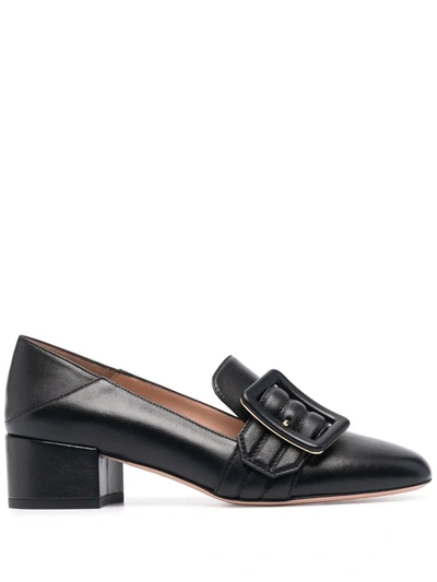 Bally Collapsable-back Leather Loafers In Black