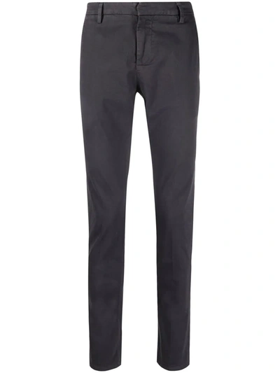 Dondup Low-rise Straight-leg Trousers In Grey