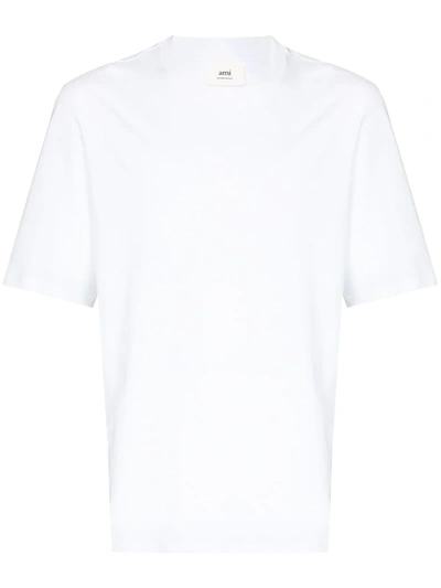 Ami Alexandre Mattiussi Ami De Cœur Organic-cotton Jersey T-shirt In White