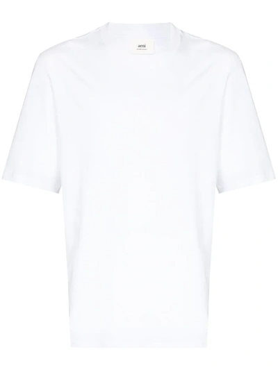 Ami Alexandre Mattiussi Ami De Cœur Organic-cotton Jersey T-shirt In White/100