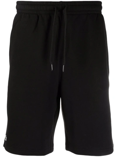Lacoste Logo-patch Track Shorts In Black