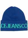 VERSACE JEANS COUTURE LOGO印花针织套头帽