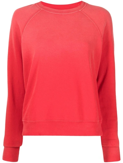 Re/done Crew Neck Long-sleeved Sweatshirt In Rot