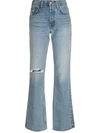 RE/DONE DISTRESSED BOOTCUT JEANS