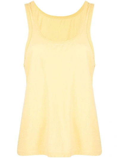 Re/done Relaxed Cotton Beach Tank In Yellow