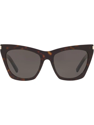 Saint Laurent Cat-eye Sunglasses In Grey