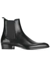 Saint Laurent Wyatt 30mm Leather Chelsea Boots In Black