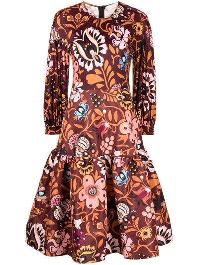 La Doublej Selva-print A-line Dress In Multicolour