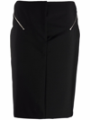 Givenchy Skirt Wool And Mohair Piece Dyed In Black