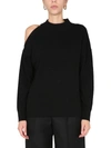 MICHAEL MICHAEL KORS SWEATER WITH CUT OUT DETAILS,MU1604KCSN 001BLACK