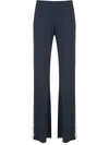 Lygia & Nanny Flared Side-stripe Trousers In Blau