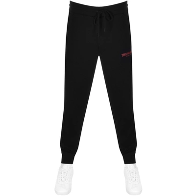 True Religion Logo-print Cotton-blend Jogging Bottoms In Black