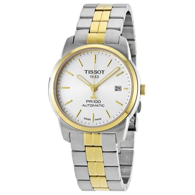 Tissot Pr100 Automatic Silver Dial Mens Watch T0494072203100 In Gold Tone,silver Tone,two Tone