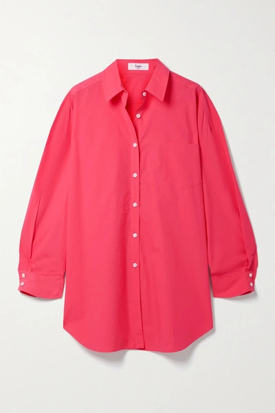 The Frankie Shop Melody Oversized Organic Cotton-poplin Shirt In Pink