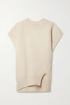 STELLA MCCARTNEY + NET SUSTAIN RIBBED RECYCLED CASHMERE AND WOOL-BLEND SWEATER
