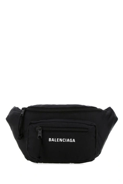 Balenciaga Black Nylon Banana Bag ModeSens