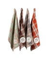 Design Imports Design Import Thanksgiving Cozy Picnic, Plaid Dishtowel, Set Of 4 In Multicolor