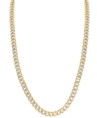 Macy's Men's Diamond Curb Link 23" Chain Necklace (4-1/2 Ct. T.w.) In 10k Gold In Yellow Gold