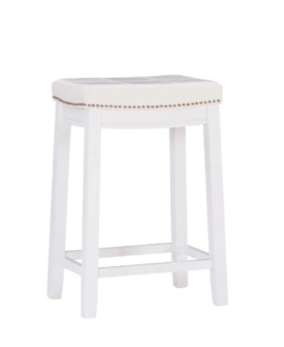 Linon Home Decor Rumsey Counter Stool In White With White