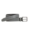 Johnston & Murphy Xc4 Perforated Leather Belt In Light Gray