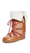 Isabel Marant Nowly Shearling-lined Textured-leather And Suede Snow Boots
