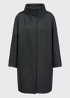 Loro Piana Roaden Baby Cashmere Stand Collar Coat In Noir