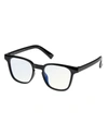 The Book Club Twelve Hungry Bens Square Plastic Reading Glasses In Black