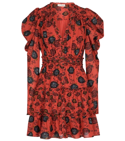 Ulla Johnson Windsor Floral Cotton-blend Minidress In Red