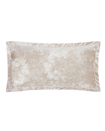 Charisma Melange Velvet Decorative Pillow, 32" X 16" In Pink