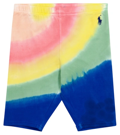 Polo Ralph Lauren Kids' Tie-dye Stretch-cotton Biker Shorts In Multicoloured