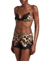 Dolce & Gabbana Leopard-print Silk-blend Triangle Bra In Leo New