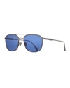 TOM FORD MEN'S JAKE ROUND METAL DOUBLE-BRIDGE SUNGLASSES,PROD240260505