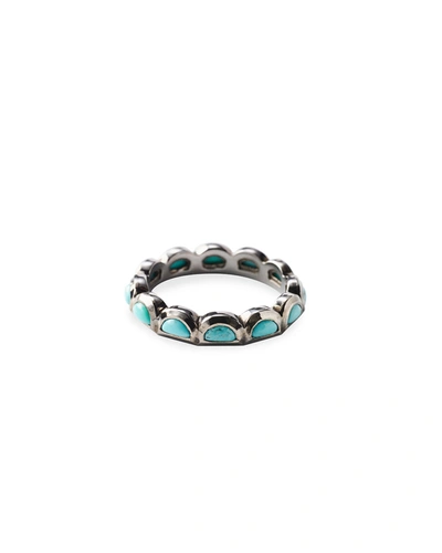 Nakard Scallop Band Ring With Turquoise