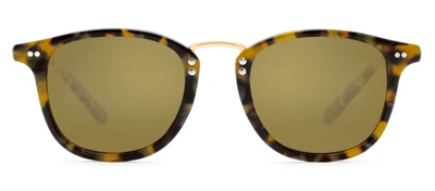Krewe Franklin Tortoise Round Polarized Sunglasses In Brown