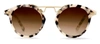 Krewe St. Louis Round Gradient Sunglasses, Rose/white Tortoise In Brown