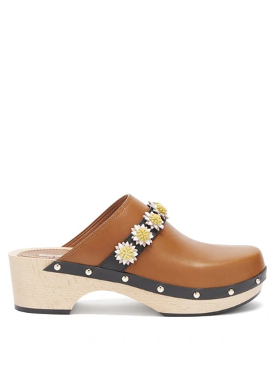 Fabrizio Viti Brown Jean Daisy 55 Suede Clog Mules In Braun