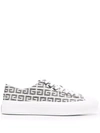 Givenchy Sneakers City 4g-jacquard Sneakers In Black