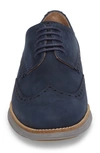 Cole Haan Original Grand Wingtip Derby In Blazer Blue Ironstone Leather