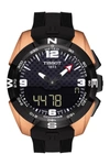 Tissot T-touch Expert Solar Multifunction Smartwatch, 45mm In Black/ Rose Gold