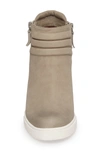 Linea Paolo Frieda Wedge Bootie In Dark Grey Leather