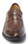 Sandro Moscoloni Maestro Moc Toe Penny Loafer In Brown Leather