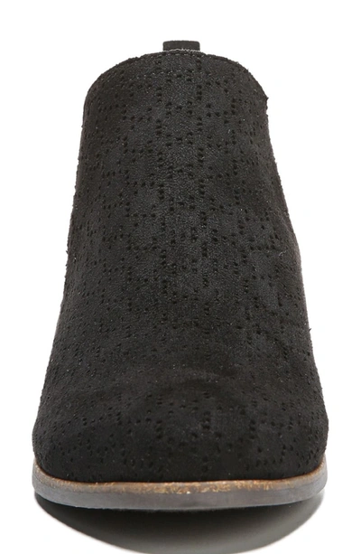 Dr. Scholl's Rate Perforated Bootie In Black Fabric