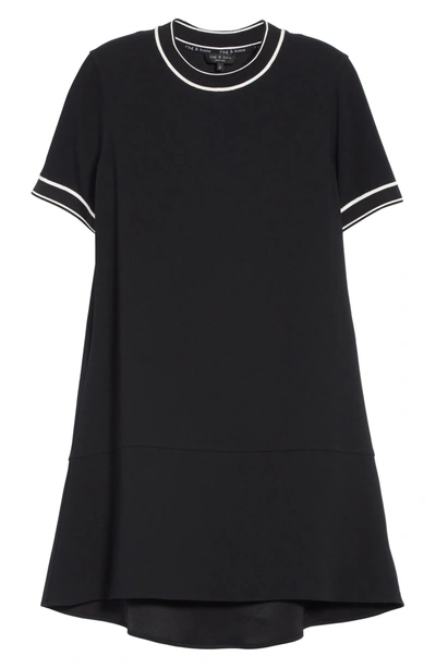 Rag & Bone Thatch Crepe Shift Dress In Black